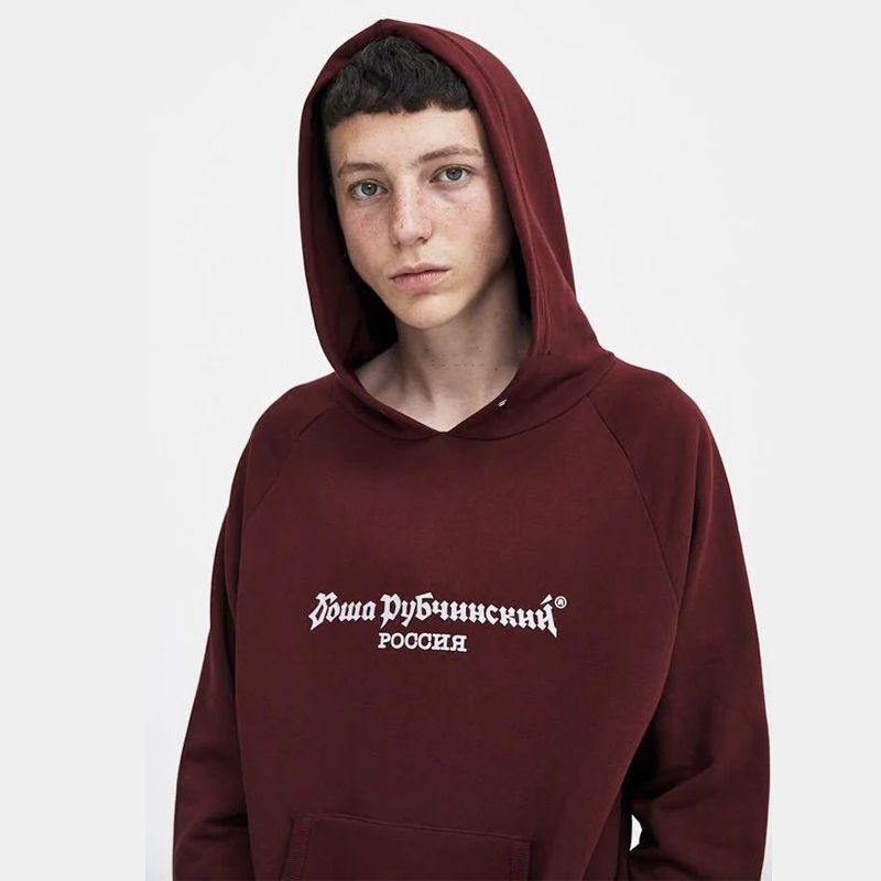 gosha rubchinskiy red hoodie