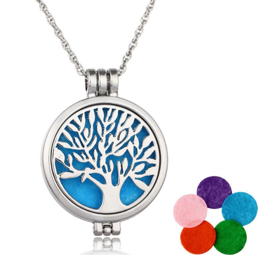 Wholesale Tree Of Life Aromatherapy Essential Oil Diffuser Necklace