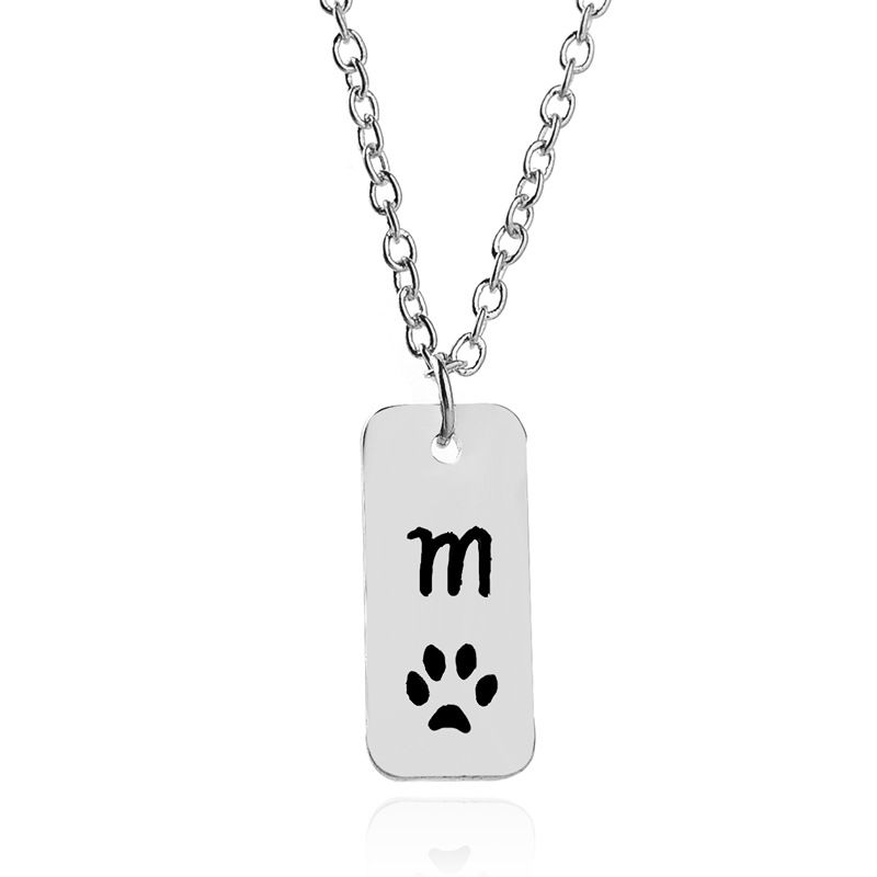 Femmes Animal Amant animal pied Chat Chien Paw Print Collier Pendentif Chaîne meilleur ami Femmes Animal Amant animal pied Chat Chien Paw Print Collier Pendentif Chaîne meilleur ami