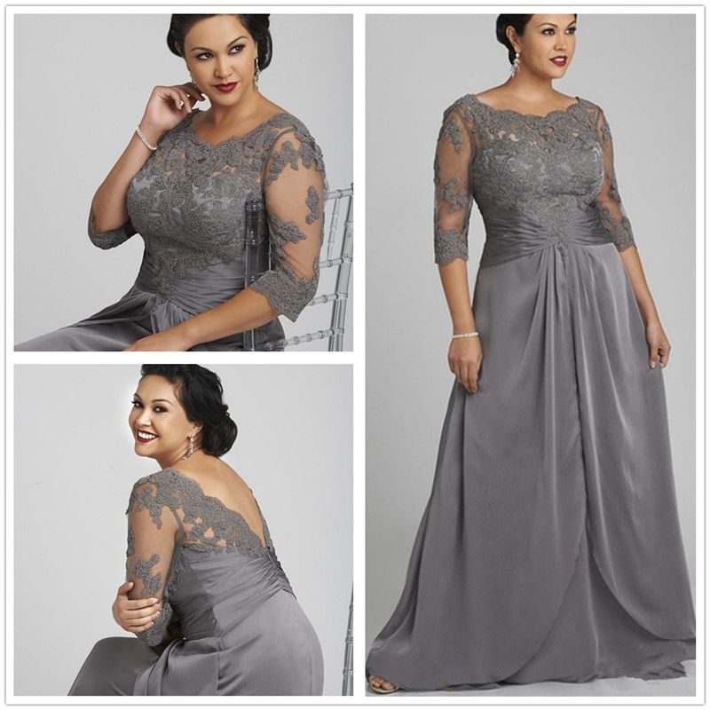 dark gray plus size dress