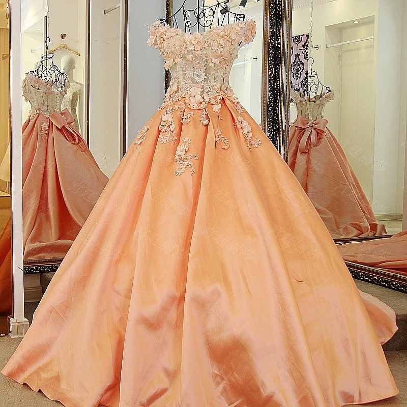 orange sweet 16 dresses