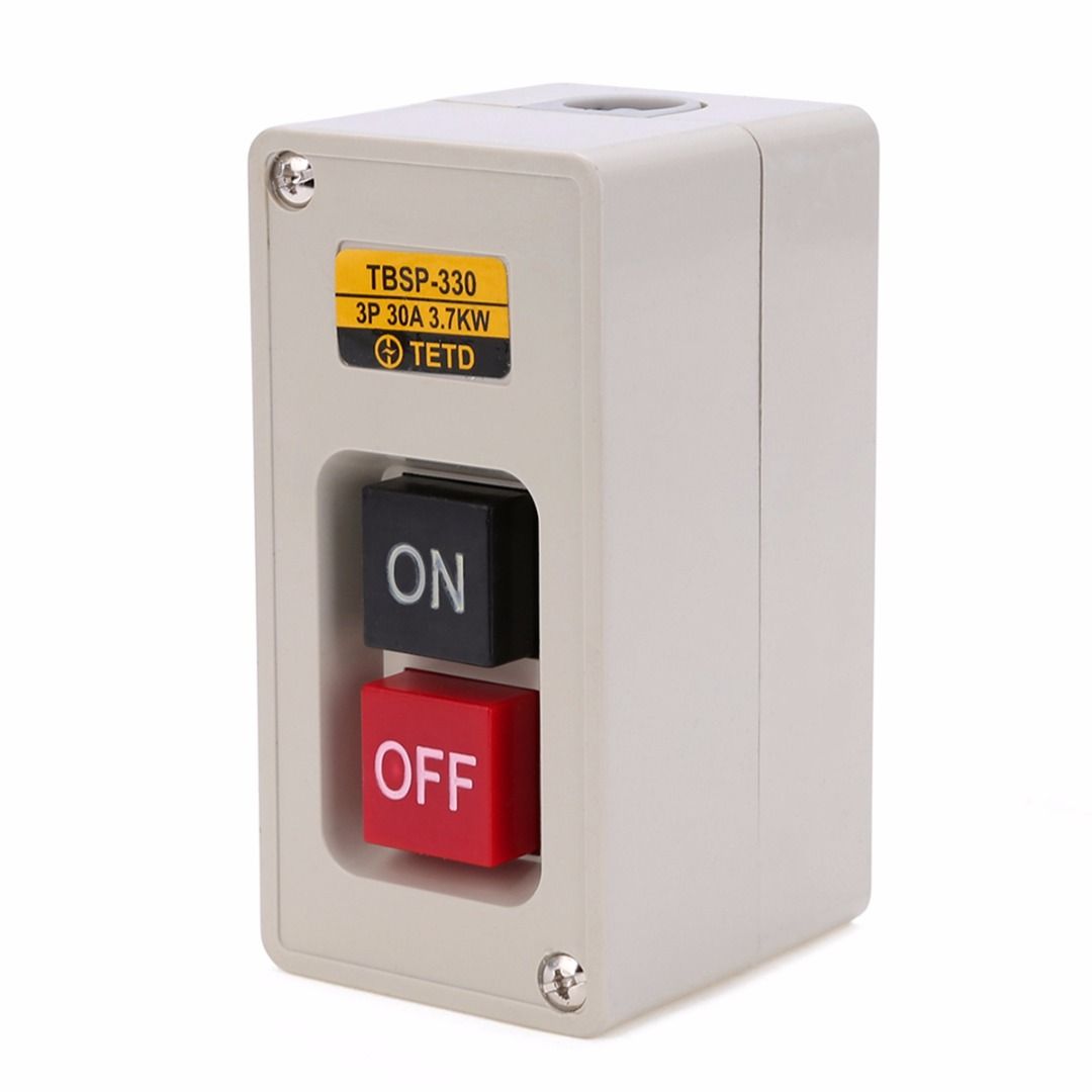 TBSP-330 30A 3 ON//OFF 3.7Kw Interrupteur momentané bouton poussoir commutateur
