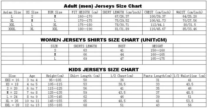 Mls Jersey Size Chart