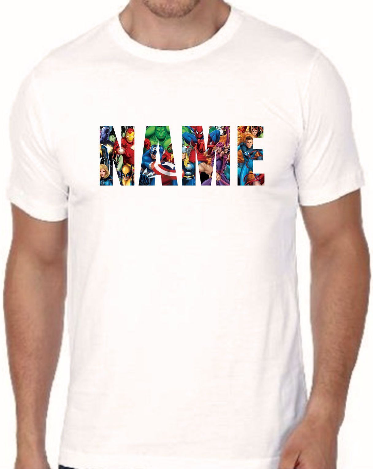 Zu PERSONALISED MARVEL UNISEX T SHIRT 