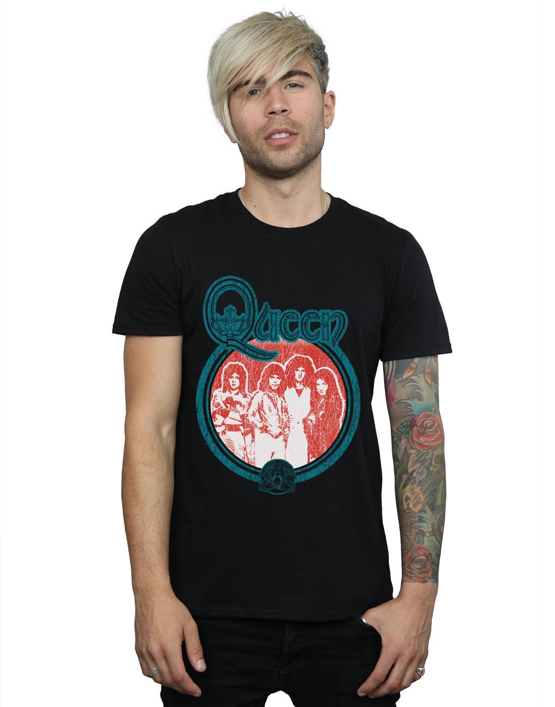Queen Men/'s Vintage Band Photo T-Shirt