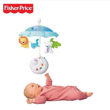 2020 Genuine Fisher Price Baby Bedding Set Musical Mobile Animal