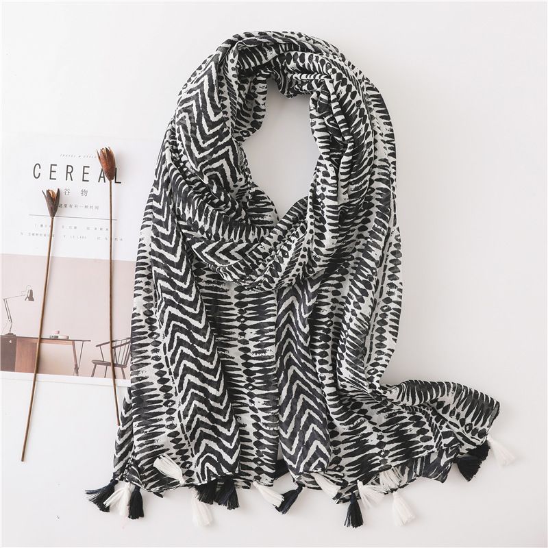 Geometric Printing Scarf Warm Soft Fashion Scarf Shawl For Kids Boys Girls