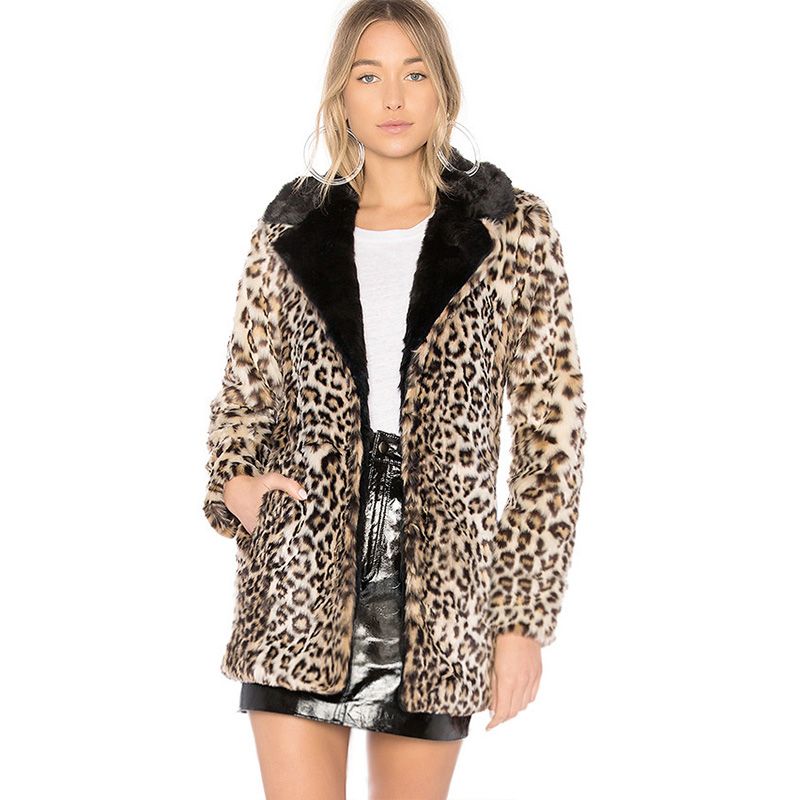 Women Winter Warm Print Coat Stand Neck Thick Warm Slim Long Jacket Overcoat
