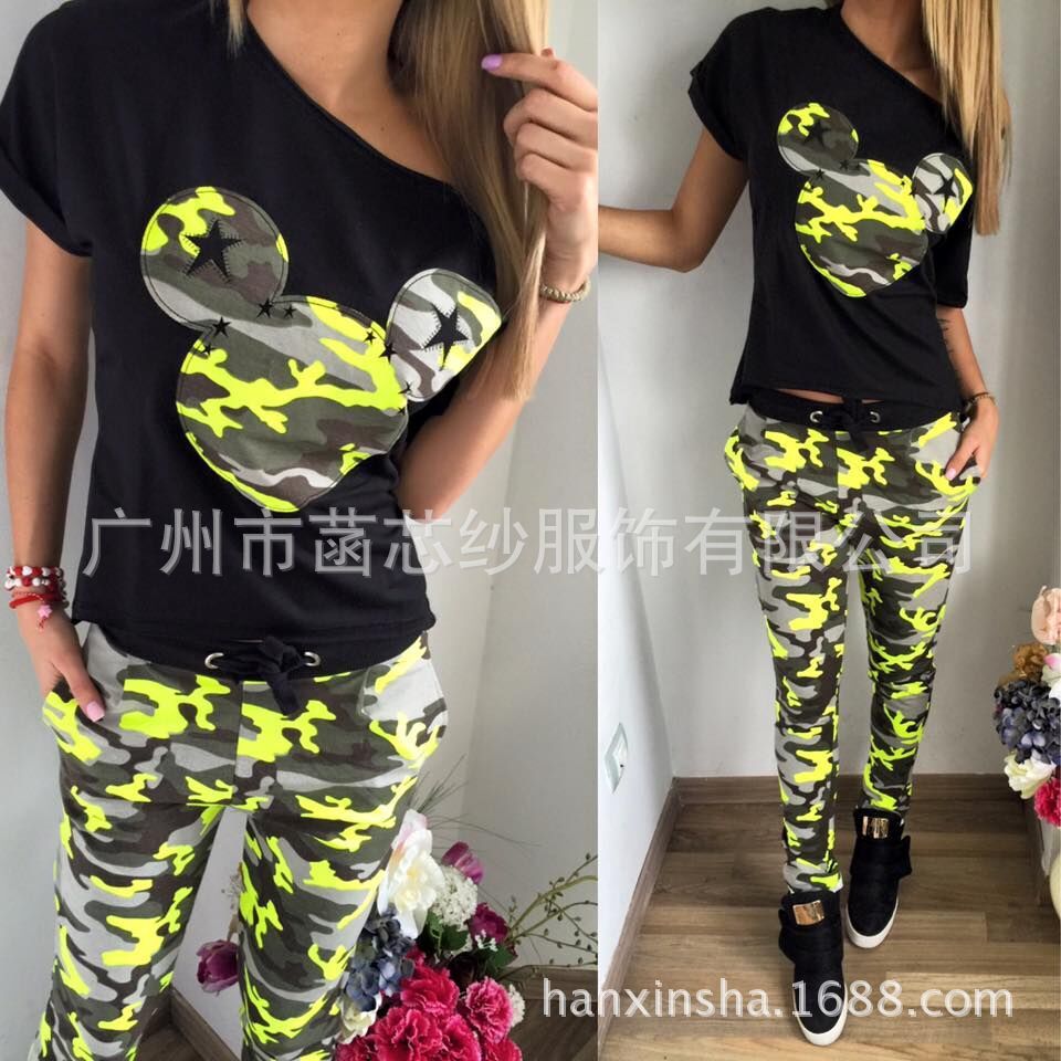 Compra Pantalones De Chándal De Estampado De Camuflaje Mujer Conjunto De  Trajes Deportivos Camiseta Pantalones Largos Conjunto De Dos Piezas  Conjunto Chándal Ropa Deportiva Barato | Entrega Rápida Y Calidad |  Es.Dhgate