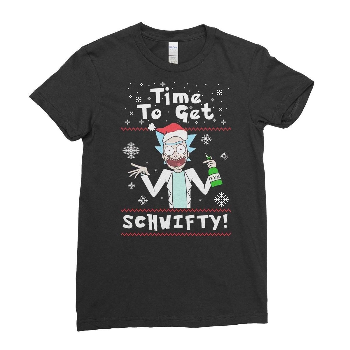 Rick and Morty T-Shirt Just Rick It Schwifty Christmas Mens Kids Top Unisex