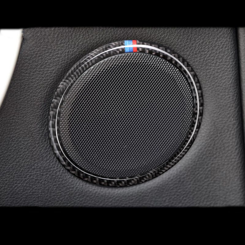 satin al karbon fiber araba ses hoparlor araba kapi hoparlor trim kapak daire sticker bmw 3 4 serisi 3gt f30 f31 f32 f34 aksesuarlari styling tl290