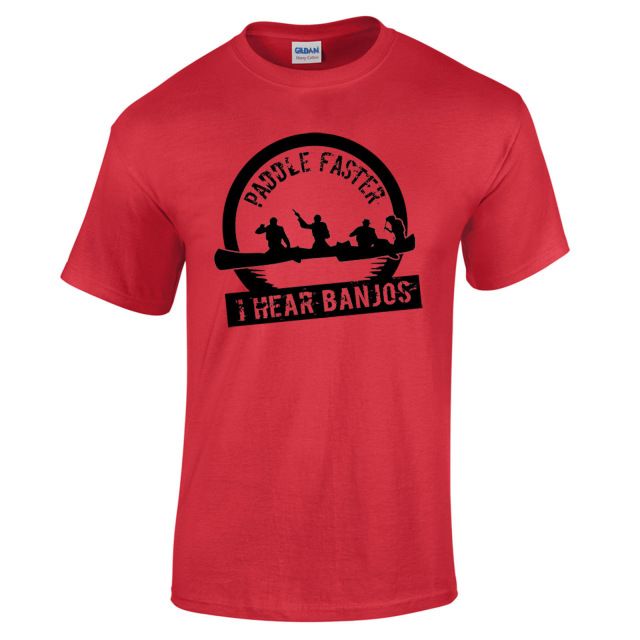 PADDLE FASTER I HEAR BANJOS FUNNY DELIVERANCE FILM T-SHIRT Small to 5XL