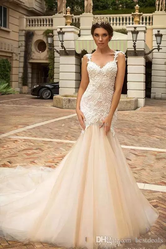 Designer Bling Mermaid Lace Wedding Dresses 21 Crystal Beaded Tulle Bridal Chapel Train Fit And Flare Straps Backless Wedding Bridal Gowns From Crown14 2 41 Dhgate Com Designer Bling Mermaid Lace Wedding Dresses 21 Crystal Beaded Tulle Bridal Chapel Train Fit And Flare Straps Backless Wedding Bridal Gowns From Crown14 2 41 Dhgate Com