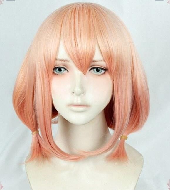 Anime Hina Setoguchi Orange Pink Mix Cosplay Hair Wig Make