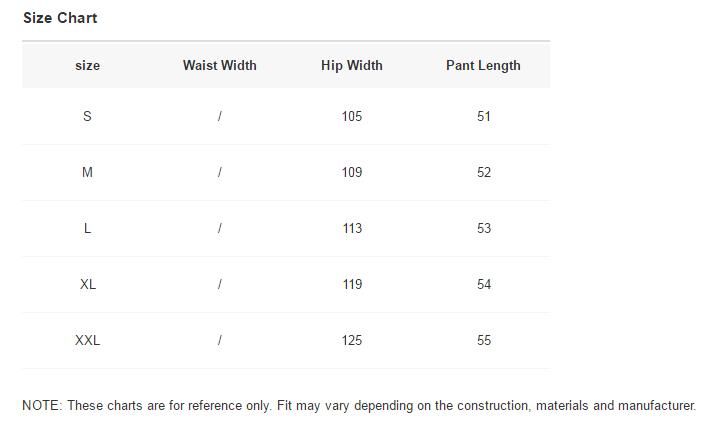 Plus Size Pants Chart