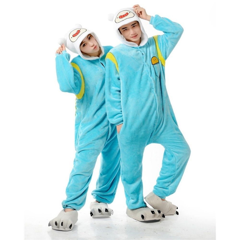 pijamas de franela de pareja lindo pijamas de mono de animados animal para hombres y