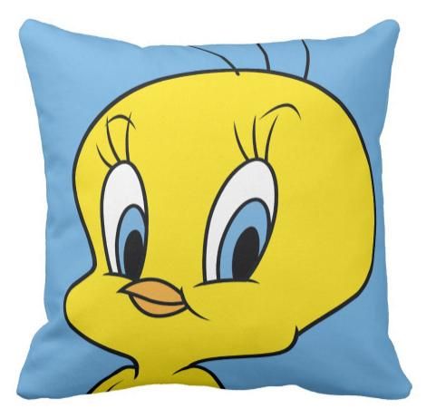 Tweety Clever Bird Throw Pillow Outdoor Wicker Furniture Cushions
