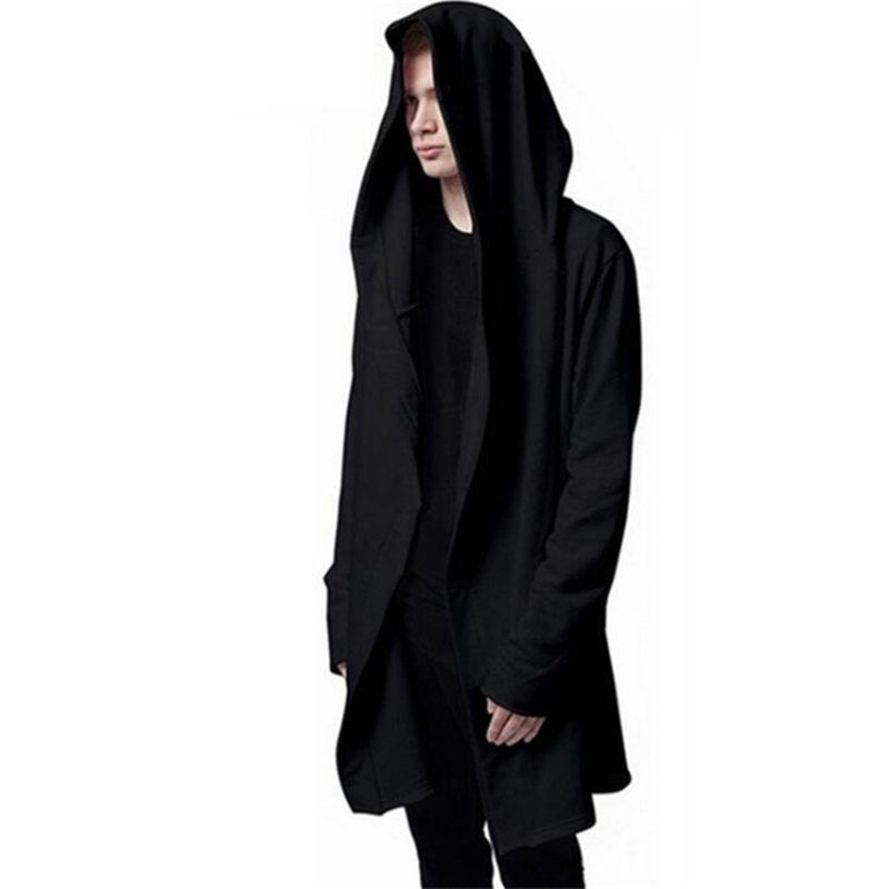 Compre Hombres Capa Negra Sudadera Con Capucha Sudaderas Con Capucha Manto  Negro Sudaderas Con Capucha Chaqueta De Moda Mangas Largas Hombre Suelto  Hoddies A 21,78 € Del Linglon | Es.Dhgate.Com