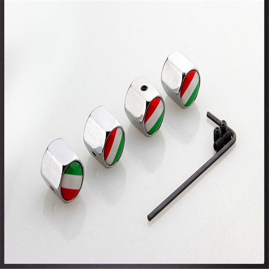 Lockable Anti Theft Dust Cap Tire Valve Caps Car Badges Emblems Tyre