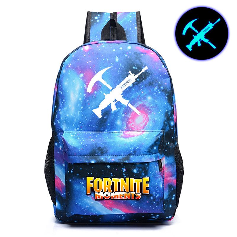 escolar Mochila Noche Logotipo luminoso Mochila escolar Niños Niñas Carteras Adolescentes Mochila Fornite