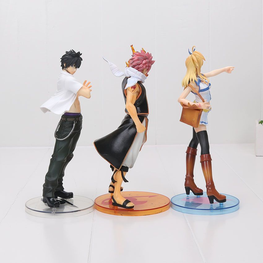 4 pçs/set Personagens de Anime Fairy Tail PVC Action Figure Toy Modelo