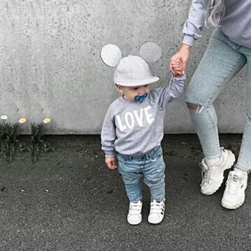 mother and son matching shoes