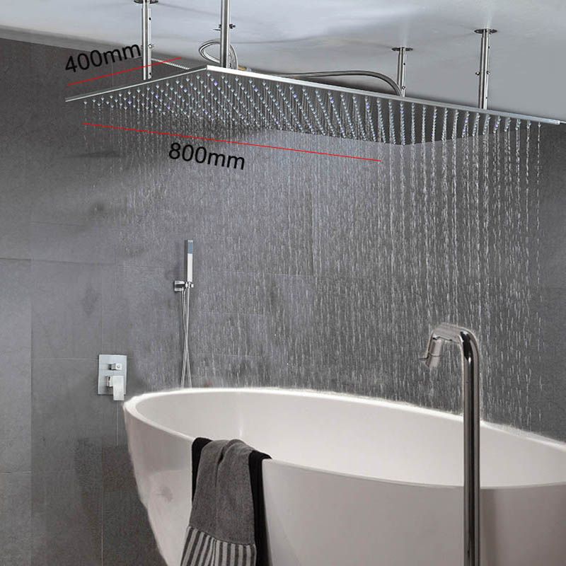 2020 Bathroom Shower Set Ceiling Mounted Retangulr Rainfall