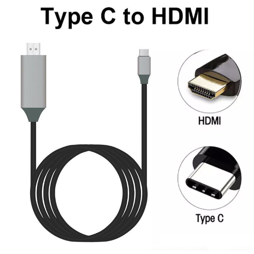 USB-C 3.1 Type C Male to HDMI 1080P HDTV Adapter Cable for Macbook Laptop 2M //3M