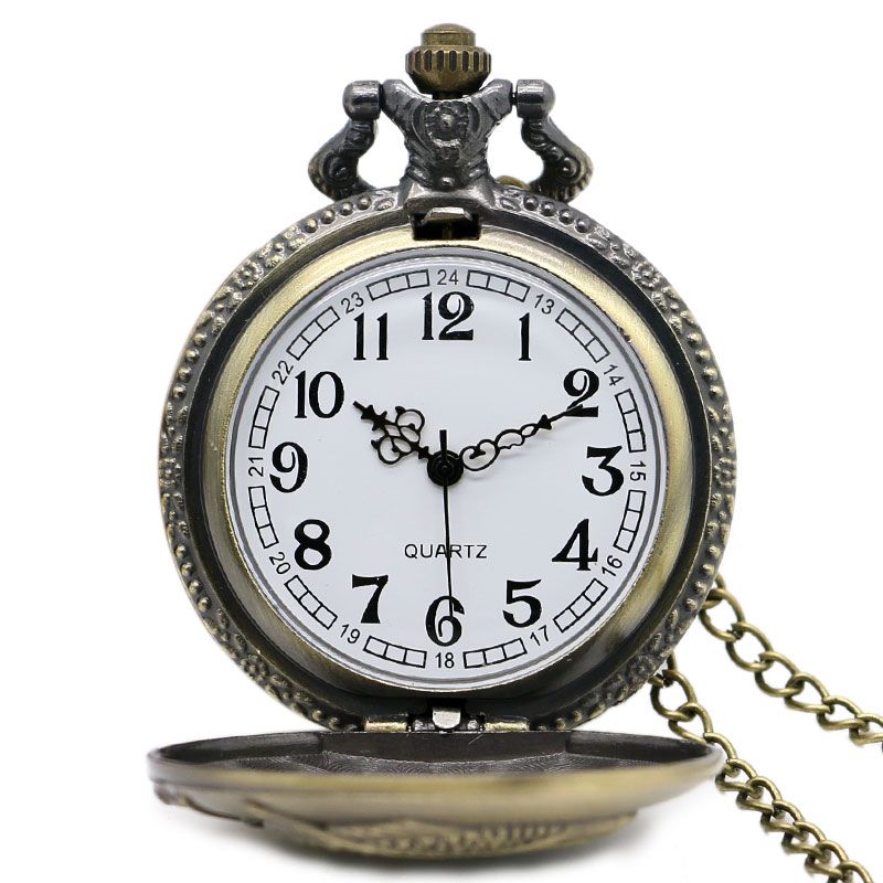 pocket watch with fishing design