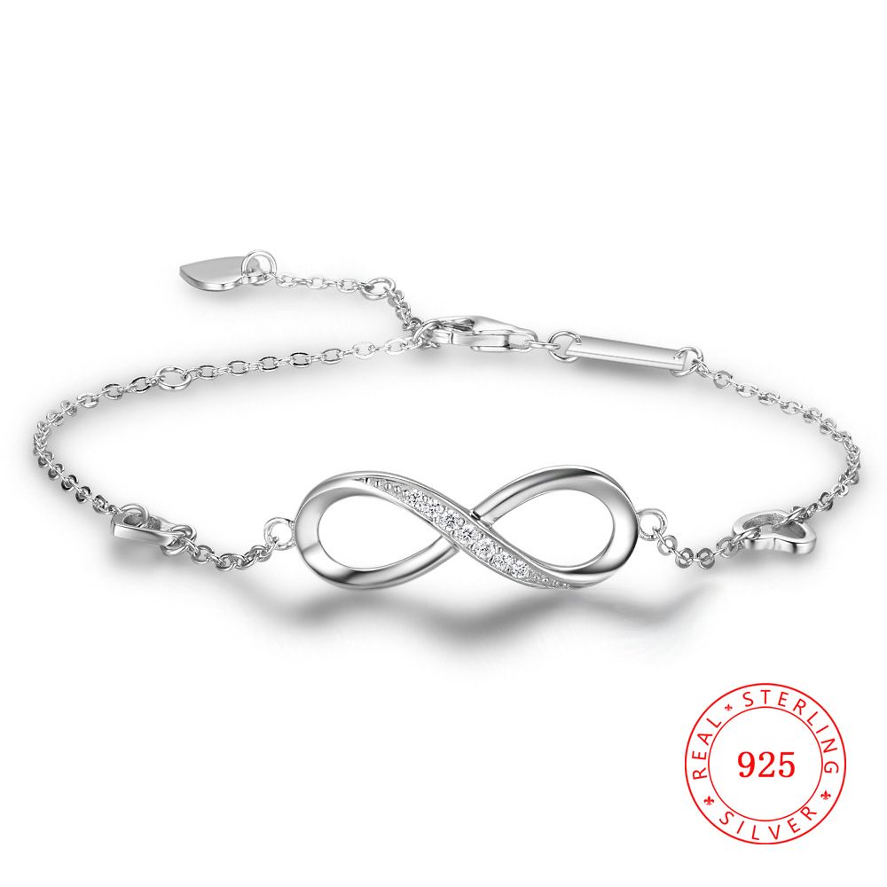 Beautiful Stamped Sterling 925 Silver Plated Bracelet Velvet Pouch
