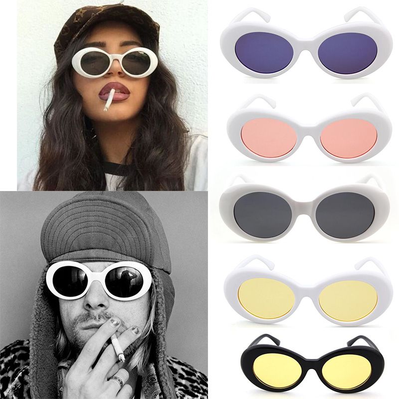 trendy oval sunglasses