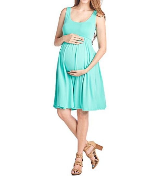 2018 ropa de maternidad suave ropa para mujeres vestidos de vestidos largos embarazo 8 colores