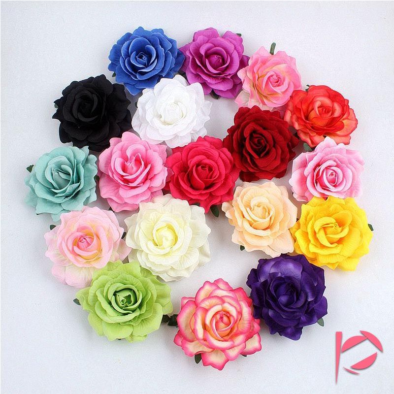 10cm Fashion Girls Rose Flower Brooch Hair Pins Clips Slides Grip