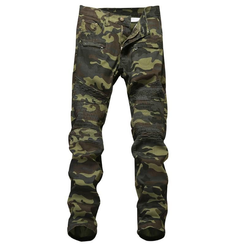 camo slim fit jeans