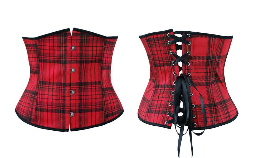 plaid bustier