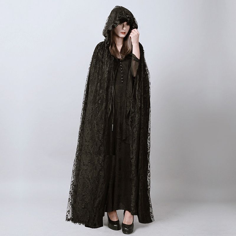 black lace cape halloween