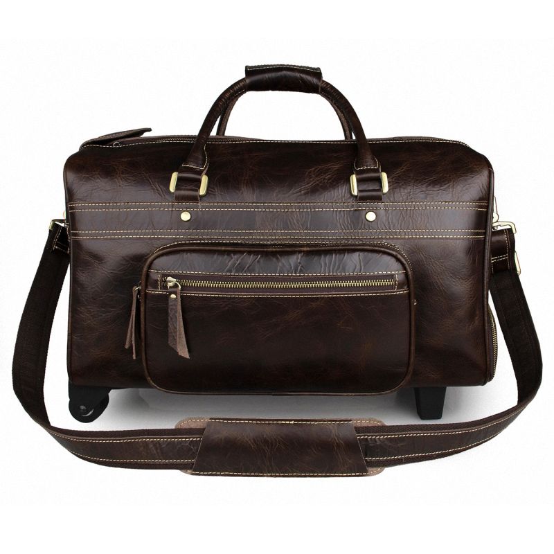 high end leather luggage