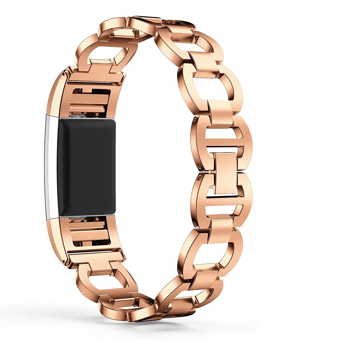 senza braccialetto Gocybei Cinturini di ricambio in metallo di primissima qualità per Fitbit Charge 2 