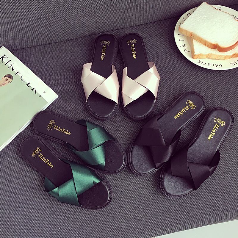 green slippers ladies