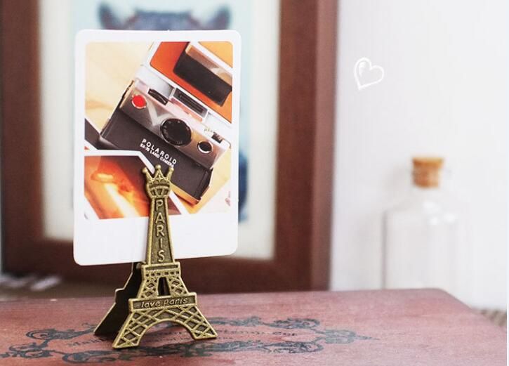 2019 Romantic Paris Theme Vintage Eiffel Tower Place Card Holder