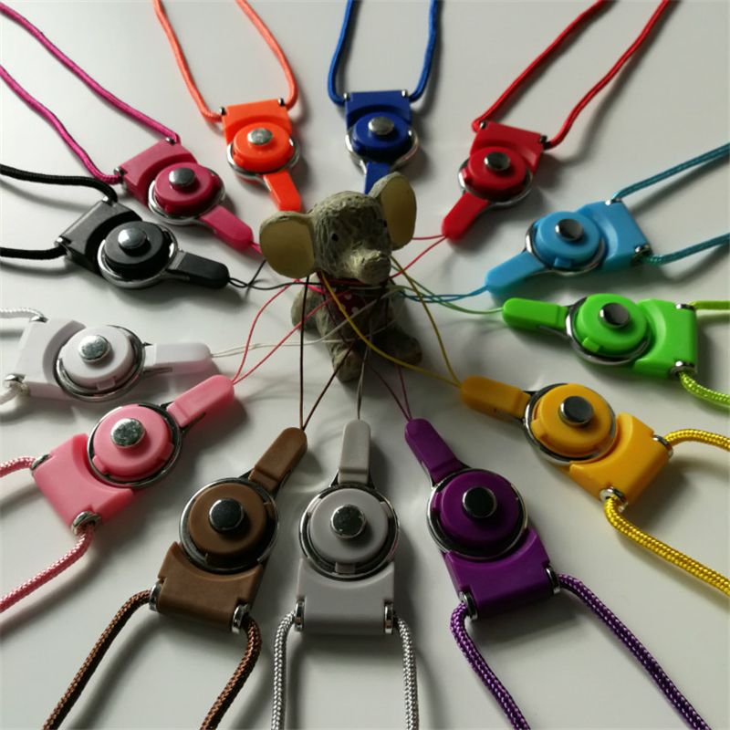 2021 Cell Phone Straps Charms 2 In 1 Lanyard Detachable Rotating Mobile Phone Rope Hanging Neck