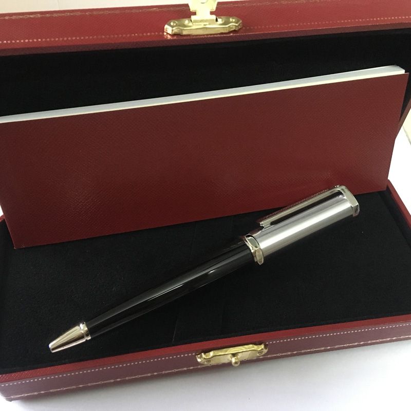 a black silver pen and box