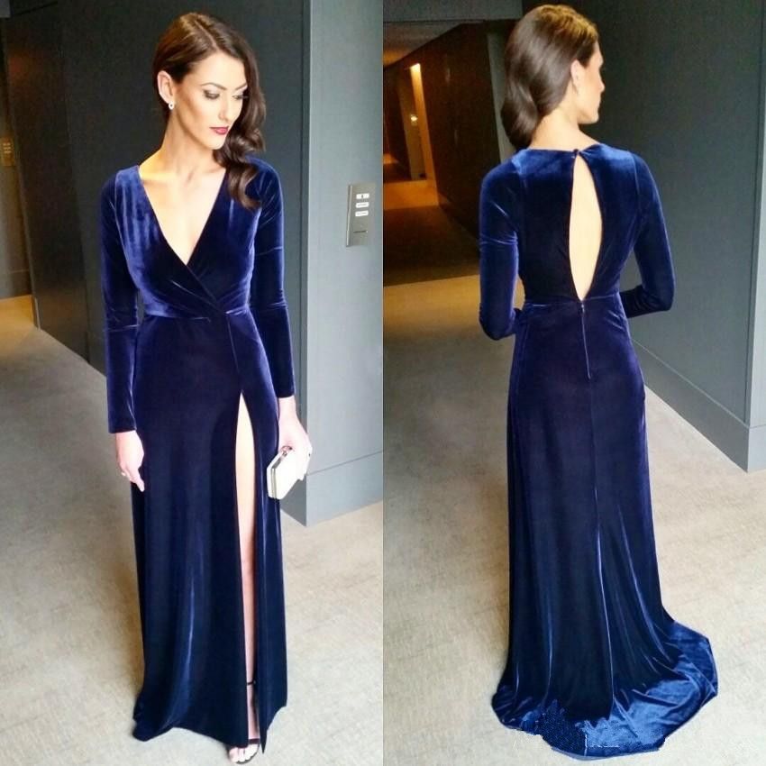 navy blue dress winter