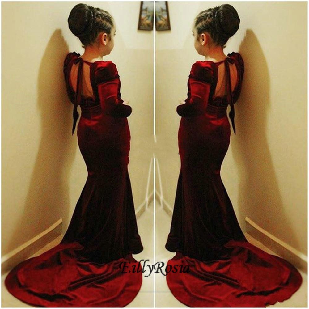 maroon girls dresses