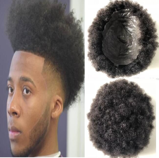 2020 Afro Toupee Full Thin Skin Top Selling Black Hair Malaysian