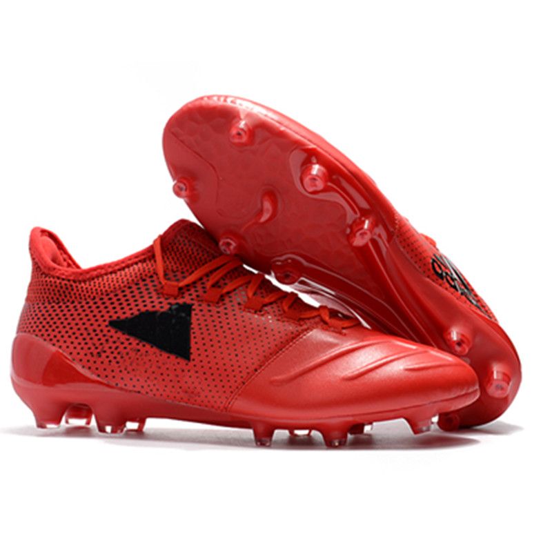 Tacos de fútbol rojos ACE X 17.1 Zapatos de fútbol punta suave al