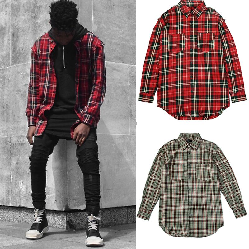 red plaid shirt mens outfit