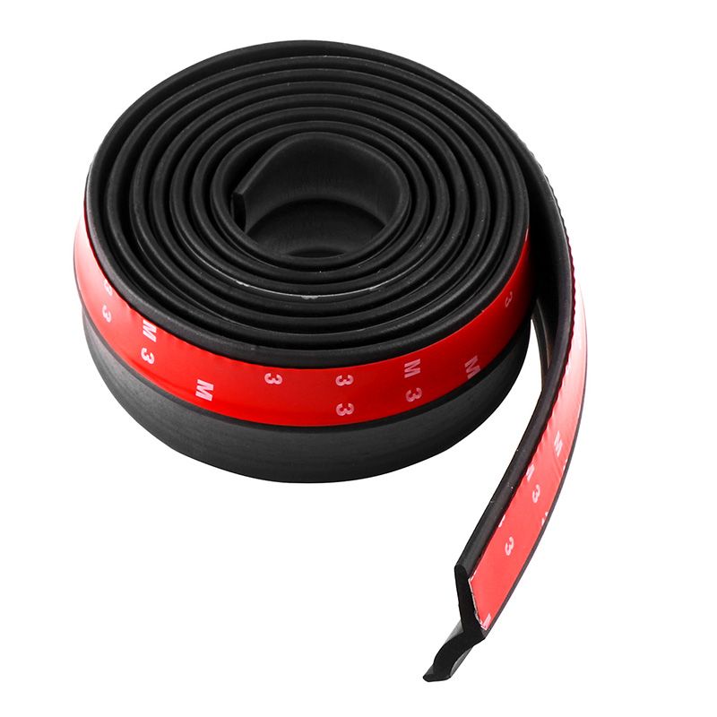 Gomma morbida fascia paraurti nero 60 millimetri auto Larghezza 2,5 m Lunghezza Esterno Paraurti anteriore Lip Kit//Striscia Autoscontro