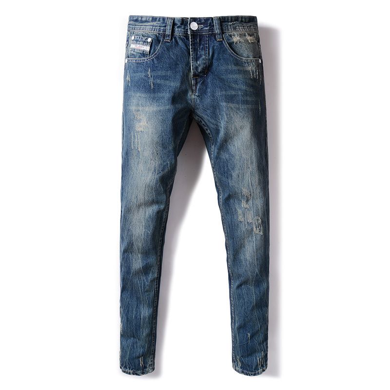 Blue Color Fashion Mens Jeans Back 