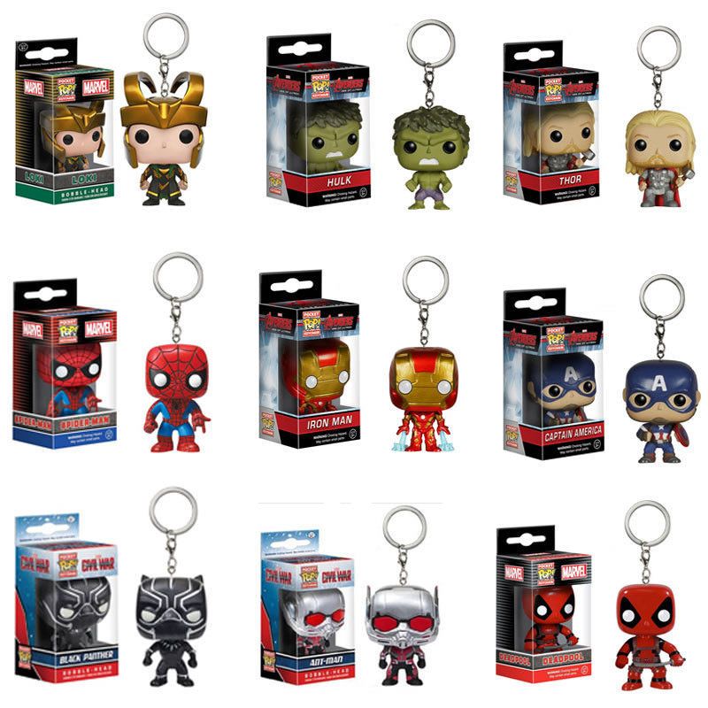 iron spider funko pop keychain